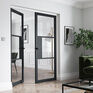 JB Kind Cosmo Graphite Grey Clear Glazed Internal Door additional 3