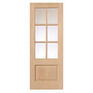 JB Kind Dove Unfinished Real Oak 6 Light Glazed Internal Door additional 1