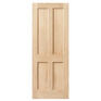 JB Kind Derwent 4 Panel Unfinished Real Oak Internal Door additional 1