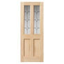 JB Kind Churnet Unfinished Oak 2 Light Glazed Internal Door additional 1