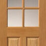 JB Kind Dean Pre-Finished Oak 6 Light Glazed Internal Door additional 1