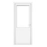 Crystal White uPVC 2 Panel Clear Double Glazed Single External Door (Left Hand Open) additional 1