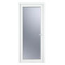 Crystal White uPVC Full Glass Obscure Double Glazed Single External Door (Left Hand Open) additional 1