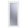 Crystal uPVC Full Glass Obscure Double Glazed Single External Door - White (Left Hand) additional 1