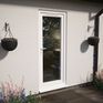 Crystal White uPVC Full Glass Obscure Double Glazed Single External Door (Right Hand Open) additional 2