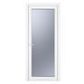 Crystal White uPVC Full Glass Obscure Double Glazed Single External Door (Right Hand Open) additional 1