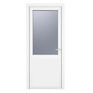 Crystal White uPVC 2 Panel Obscure Double Glazed Single External Door (Left Hand Open) additional 1