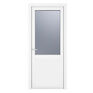 Crystal White uPVC 2 Panel Obscure Double Glazed Single External Door (Right Hand Open) additional 1