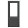 Crystal Grey uPVC 2 Panel Clear Double Glazed Single External Door (Left Hand Open) additional 1
