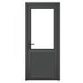Crystal Grey uPVC 2 Panel Clear Double Glazed Single External Door (Right Hand Open) additional 1