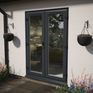 Crystal Grey uPVC Clear Double Glazed Left Hand Master French Door (150mm Cill Included) additional 2