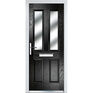Crystal Classic Black 2 Light Glazed GRP Composite Front Door - 2055mm x 920mm additional 5