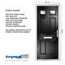Crystal Classic Black 2 Light Glazed GRP Composite Front Door - 2055mm x 920mm additional 3