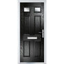 Crystal Classic Black 2 Light Glazed GRP Composite Front Door - 2055mm x 920mm additional 1