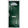 Crystal Classic Dark Green 1 Light Glazed GRP Composite Front Door - 2055mm x 920mm additional 5