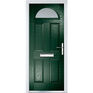 Crystal Classic Dark Green 1 Light Glazed GRP Composite Front Door - 2055mm x 920mm additional 1