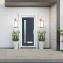 Crystal Modern Anthracite Grey 1 Light Glazed GRP Composite Front Door - 2055mm x 920mm additional 2