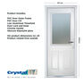 Crystal Modern White 1 Light Glazed GRP Composite Front Door - 2055mm x 920mm additional 3