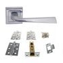 Atlantic California Satin Chrome Door Handle Pack additional 1