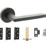 Atlantic Alaska Matt Black Door Handle Pack additional 1