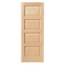 JB Kind Mersey 4 Panel Classic Unfinished Real Oak Internal Door additional 1