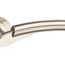 Mediterranean Messina Satin Nickel/Polished Nickel Door Handle on Round Rose (Pair) additional 1