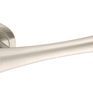 Mediterranean Corsica Satin Nickel Lever Door Handle on Round Rose (Pair) additional 1
