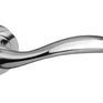 Mediterranean Ancon Polished Chrome Lever Door Handle on Round Rose (Pair) additional 1