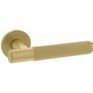 Millhouse Brass Crompton Door Handle on Round Rose (Pair) additional 1