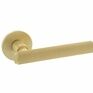 Millhouse Brass Stephenson Lever Door Handle on Slimline Round Rose (Pair) additional 1