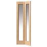 JB Kind Fuji Unfinished Oak Glazed Bi-fold Door additional 1