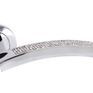Senza Pari Crystal Lever Door Handle on Round Rose (Pair) additional 1