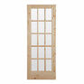 Traditional Knotty Pine 15 Light Clear Glazed Door additional 1