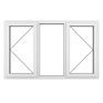 Crystal Left/Right Side Hung Fixed Centre uPVC Clear Double Glazed Window - White additional 2
