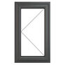 Crystal Left Hand Side Hung uPVC Casement Double Glazed Window - Grey additional 4