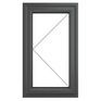 Crystal Left Hand Side Hung uPVC Casement Double Glazed Window - Grey additional 4
