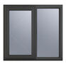 Crystal Left Hand Side Hung With Fixed Light uPVC Casement Double Glazed Window - Grey additional 2