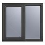 Crystal Left Hand Side Hung With Fixed Light uPVC Casement Double Glazed Window - Grey additional 3