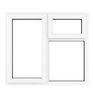 Crystal Left Hand Side Hung Top Opener Over Fixed Light uPVC Clear Double Glazed Window - White additional 1