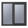 Crystal Right Hand Side Hung With Fixed Light uPVC Casement Double Glazed Window - Grey additional 2
