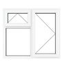 Crystal uPVC Right-Hand Side Hung Top-Opening Over Fixed Double Glazed Window – White additional 2