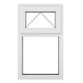 Crystal Top Hung Opening Over Fixed Light uPVC Double Glazed Window - White additional 4