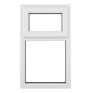 Crystal Top Hung Opening Over Fixed Light uPVC Double Glazed Window - White additional 3