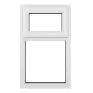 Crystal uPVC Top Hung Opening Over Fixed Light Double Glazed Window - White additional 1