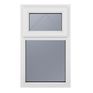 Crystal uPVC Top Hung Opening Over Fixed Light Double Glazed Window - White additional 3