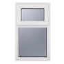 Crystal Top Hung Opening Over Fixed Light uPVC Double Glazed Window - White additional 1