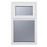 Crystal uPVC Top Hung Opening Over Fixed Light Double Glazed Window - White additional 2