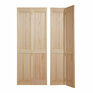 Unfinished Pine Victorian-Style 4 Panel Bi-Fold Door additional 1