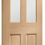 XL Joinery Malton 2 Panel Unfinished Oak 2 Light Bevelled Glass Internal Door additional 5