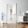 XL Joinery Palermo 1 Light Internal White Primed Glazed Door with Clear Glass White Finish additional 3